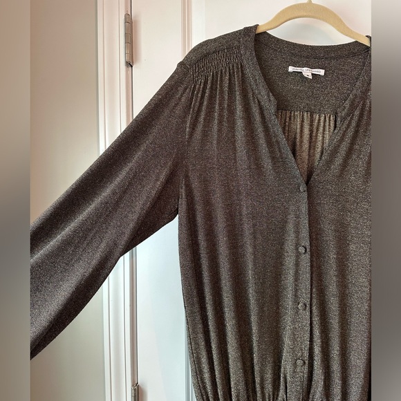 Amanda Uprichard Metallic Shirt Dress (Size S) - Picture 3 of 7
